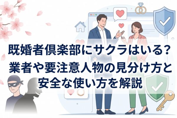 既婚者倶楽部にサクラはいる？業者や要注意人物の見分け方と安全な使い方を解説