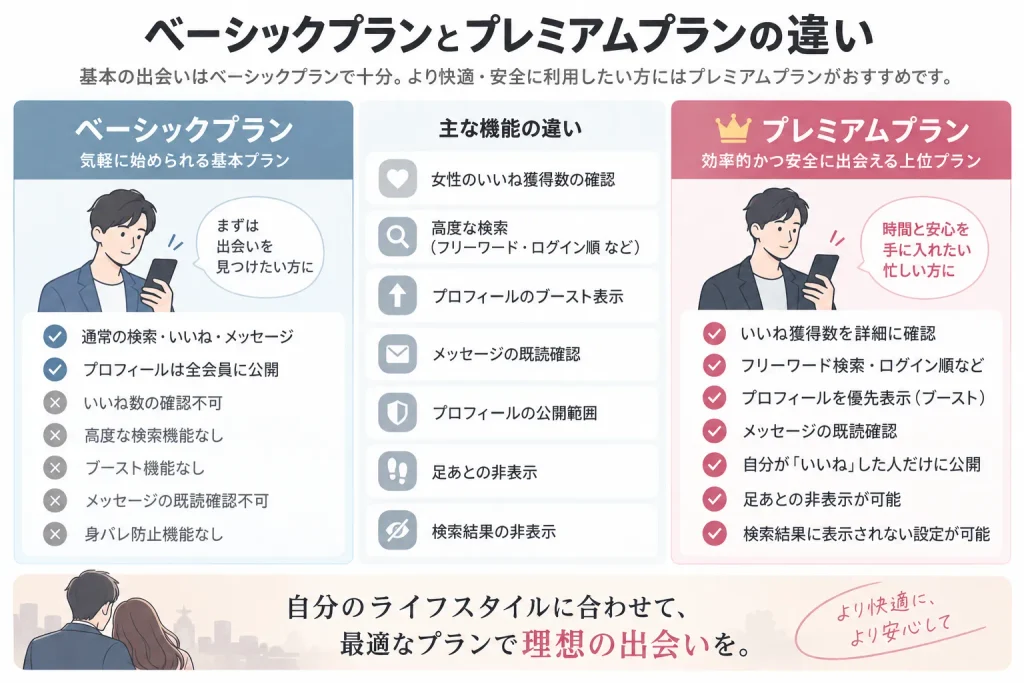 ベーシックプランとプレミアムプランの違い